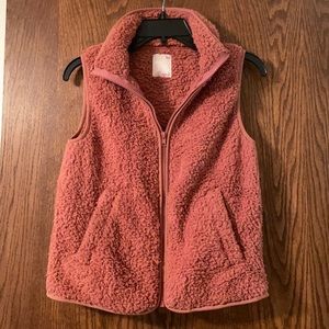 Pink Sherpa Vest